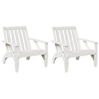 vidaXL Adirondack-Gartenstühle 2Stk. Weiß 75x77x77cm Massivholz Kiefer