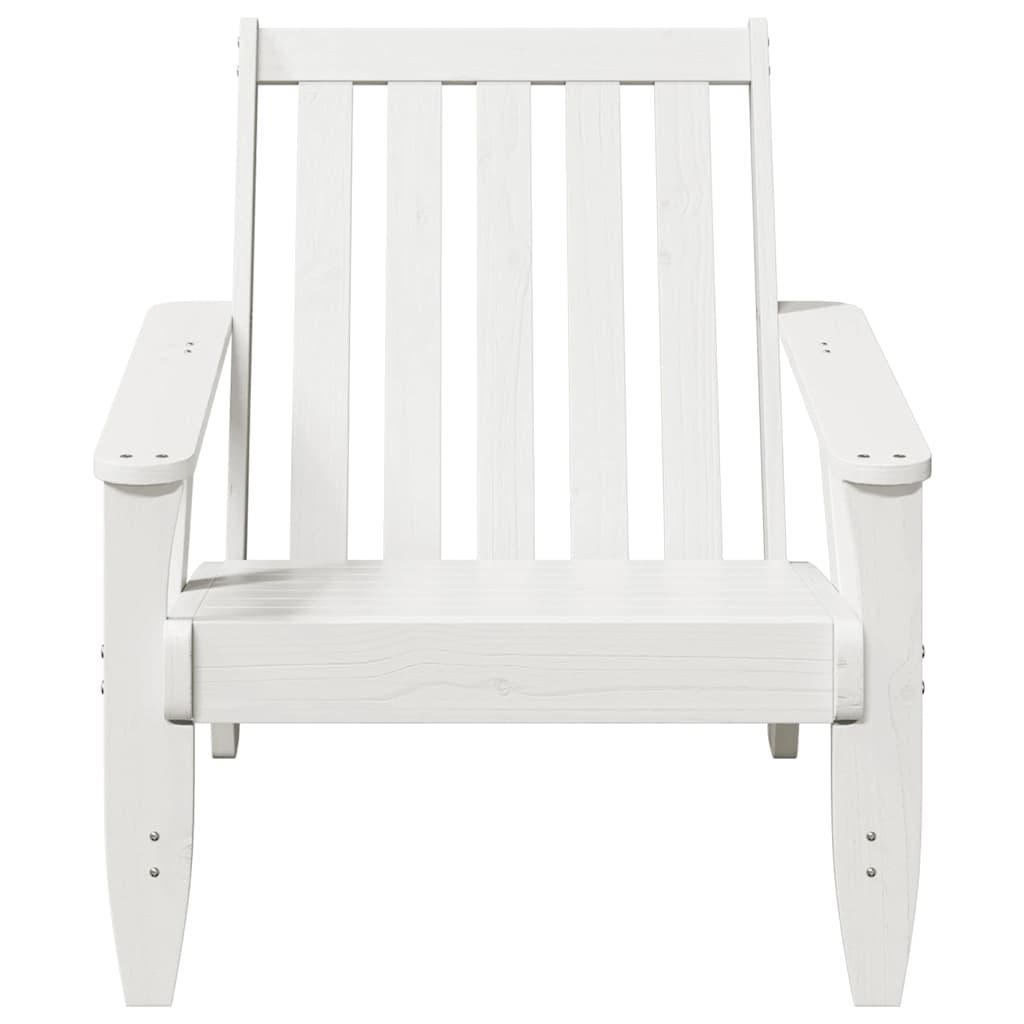 vidaXL Adirondack-Gartenstühle 2Stk. Weiß 75x77x77cm Massivholz Kiefer