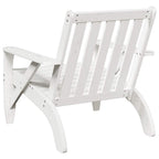 vidaXL Adirondack-Gartenstühle 2Stk. Weiß 75x77x77cm Massivholz Kiefer