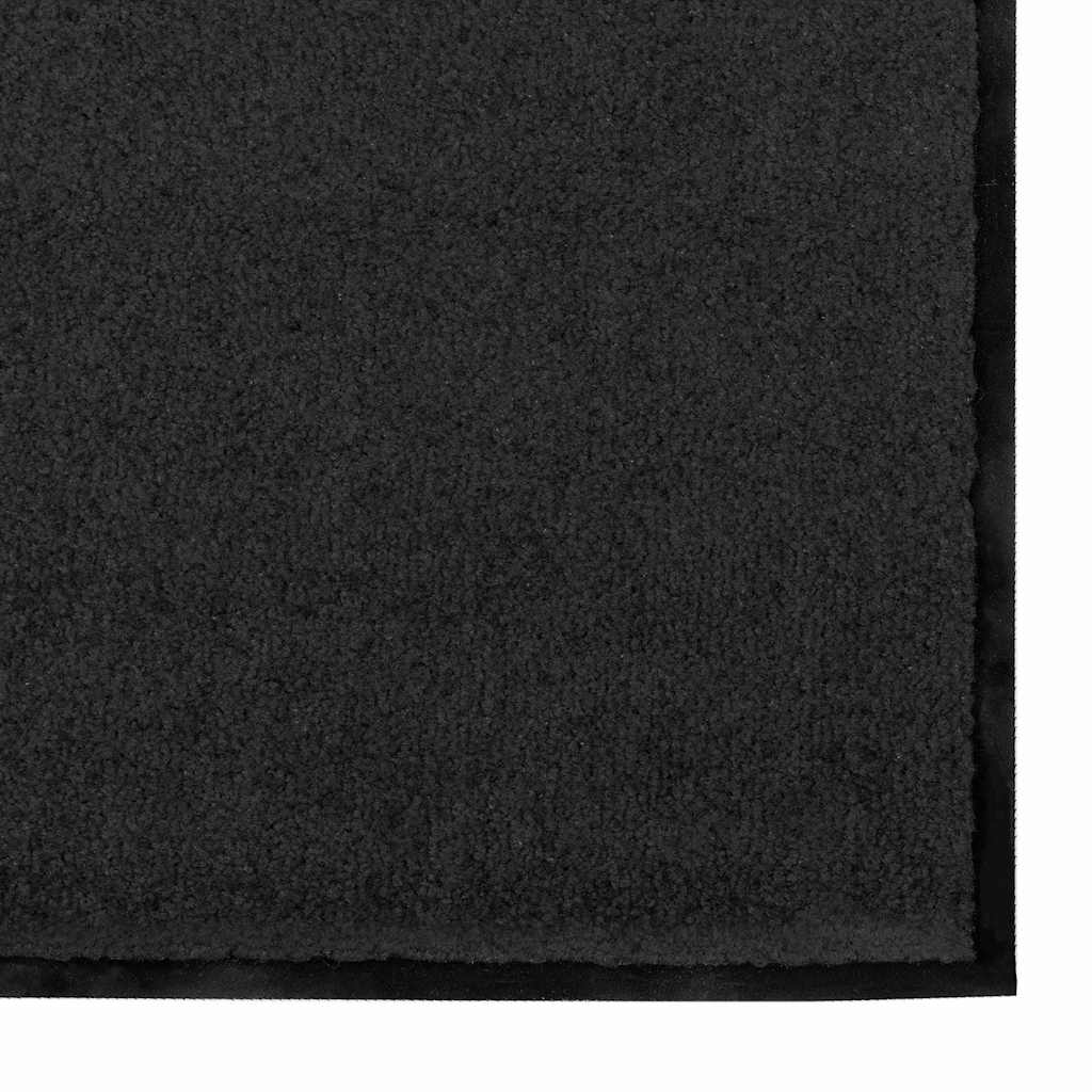 vidaXL Fußmatte Sonstiges Schwarz 120 x 250 cm Polyamid und PVC