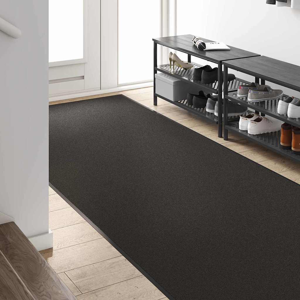 vidaXL Fußmatte Sonstiges Schwarz 120 x 250 cm Polyamid und PVC