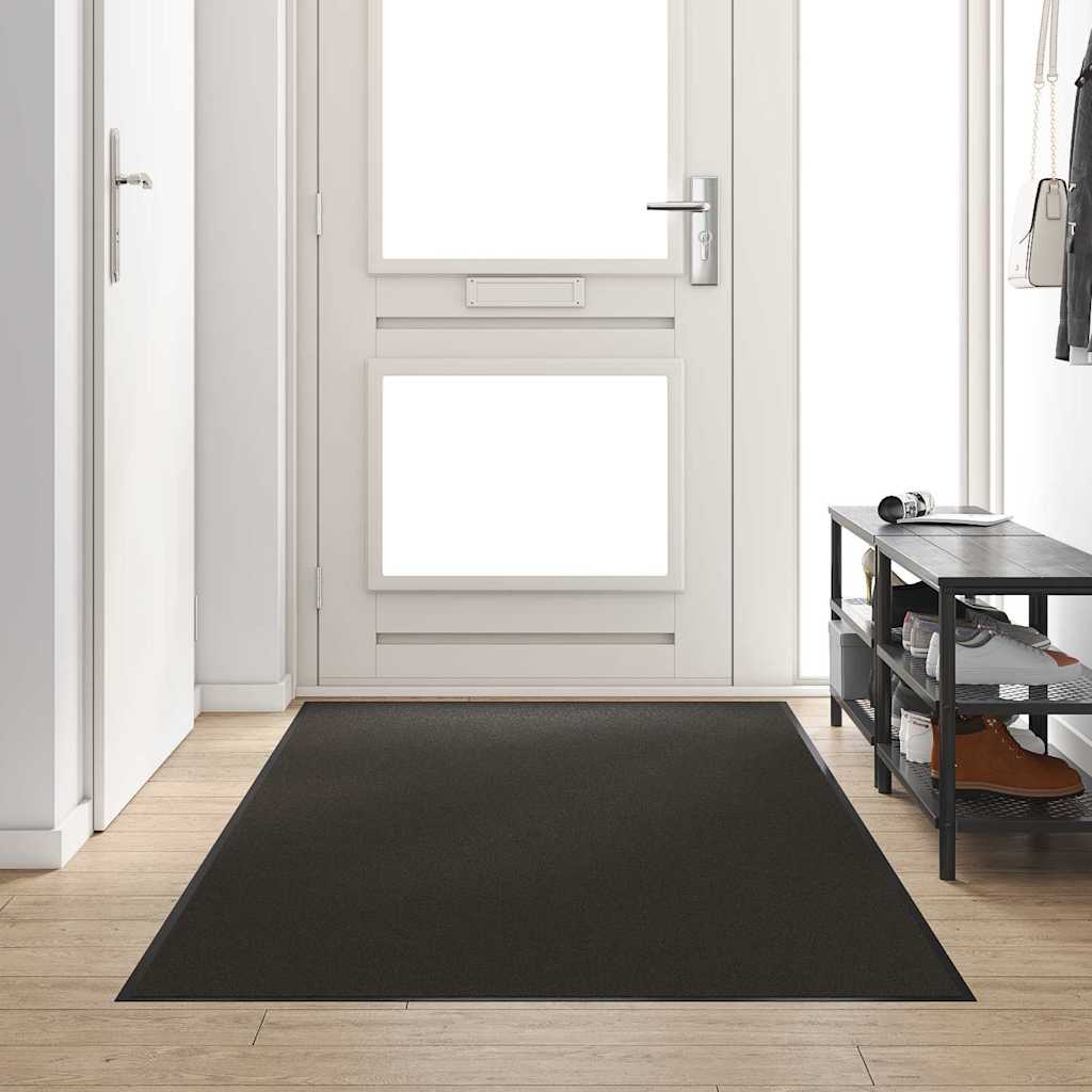 vidaXL Fußmatte Sonstiges Schwarz 120 x 250 cm Polyamid und PVC