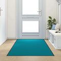 vidaXL Fußmatte Cyan und Schwarz 120 x 250 cm Polyamid und PVC