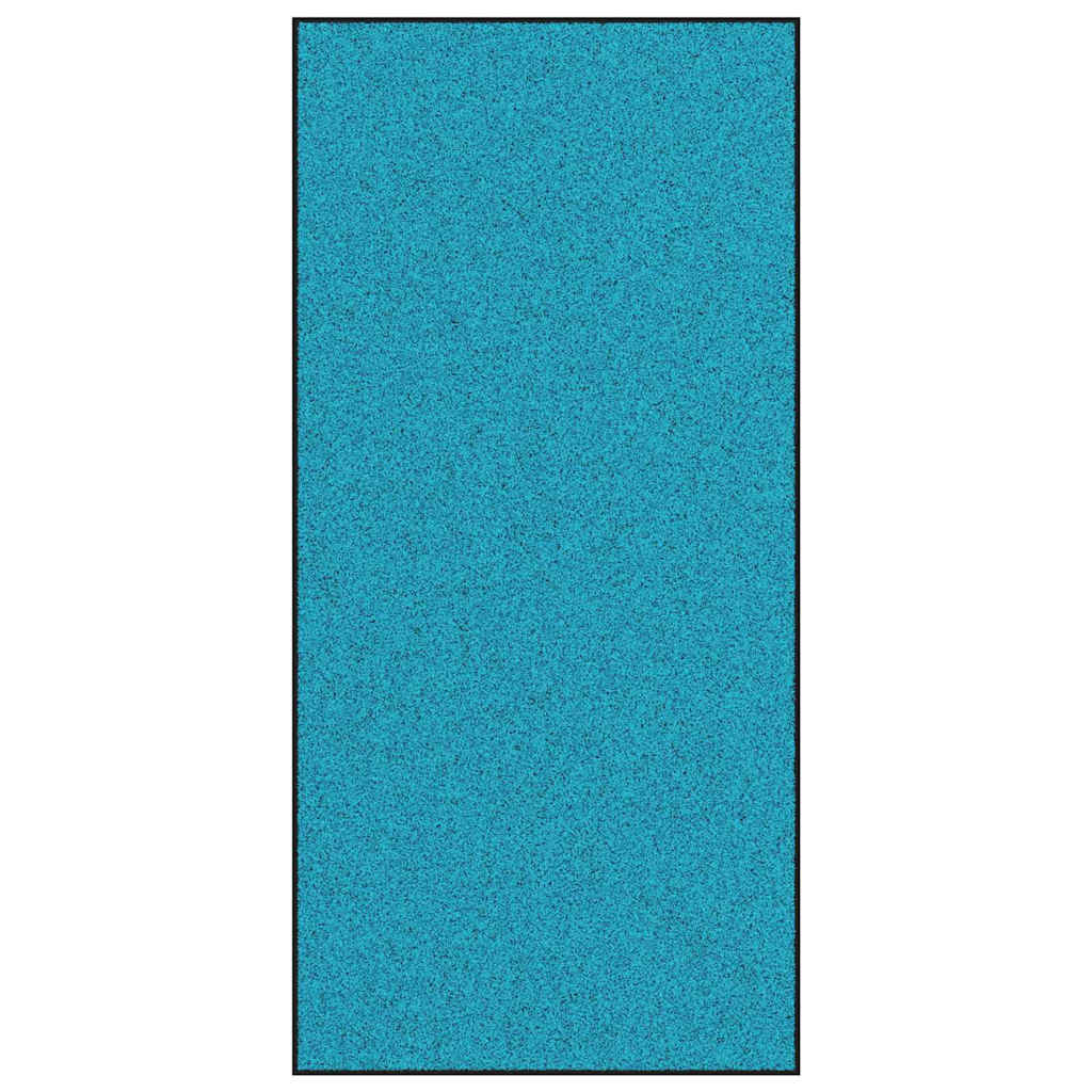 vidaXL Fußmatte Cyan und Schwarz 120 x 250 cm Polyamid und PVC