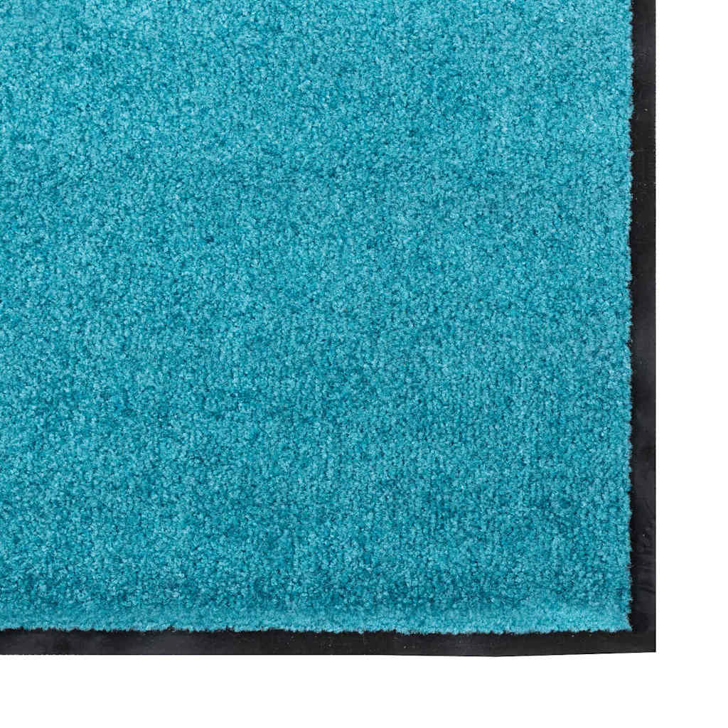 vidaXL Fußmatte Cyan und Schwarz 120 x 300 cm 100% Polyamid
