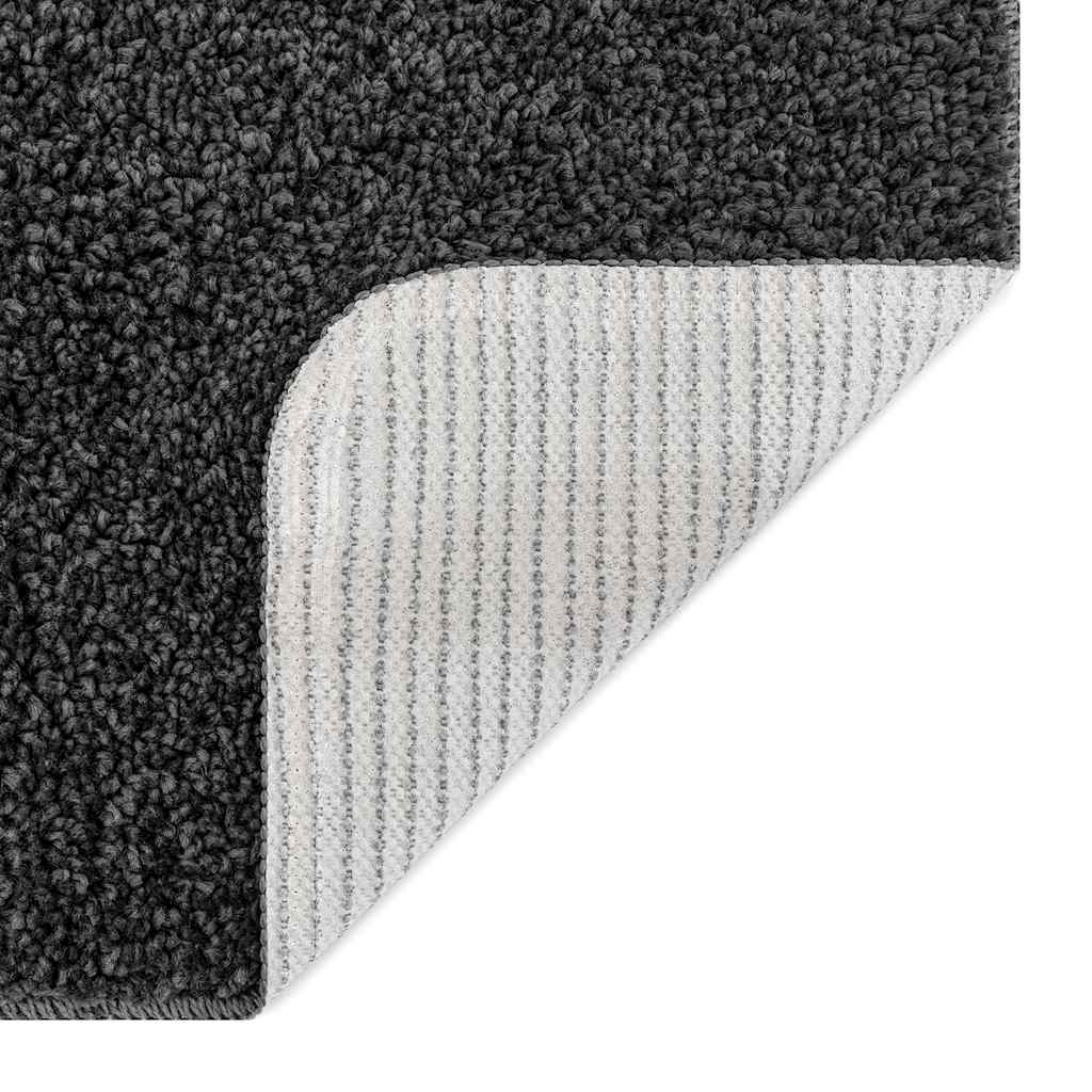 vidaXL Anti-Rutsch Shaggy Teppich Dunkelgrau 200 x 200 cm PP