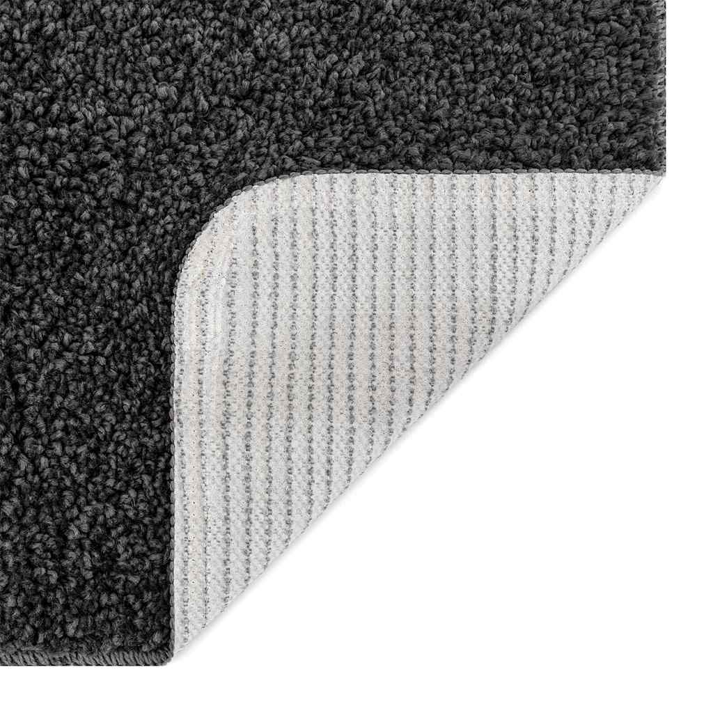 vidaXL Rutschfeste Badmatte Dunkelgrau 50 x 80 cm PP