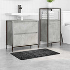 vidaXL Rutschfeste Badmatte Dunkelgrau 50 x 80 cm PP