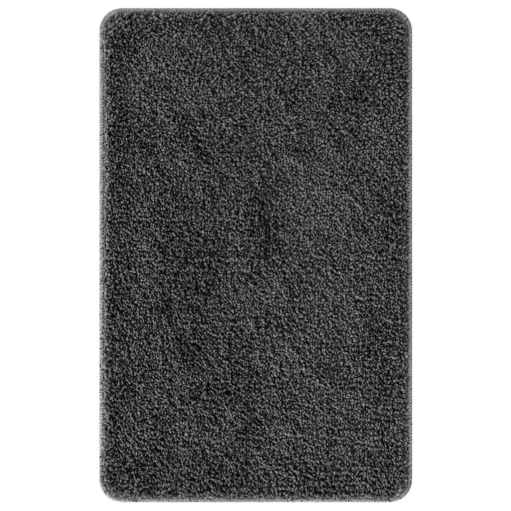 vidaXL Anti-Rutsch Badematten-Set 2 pcs Dunkelgrau PP
