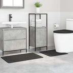vidaXL Anti-Rutsch Badematten-Set 3 pcs Dunkelgrau PP