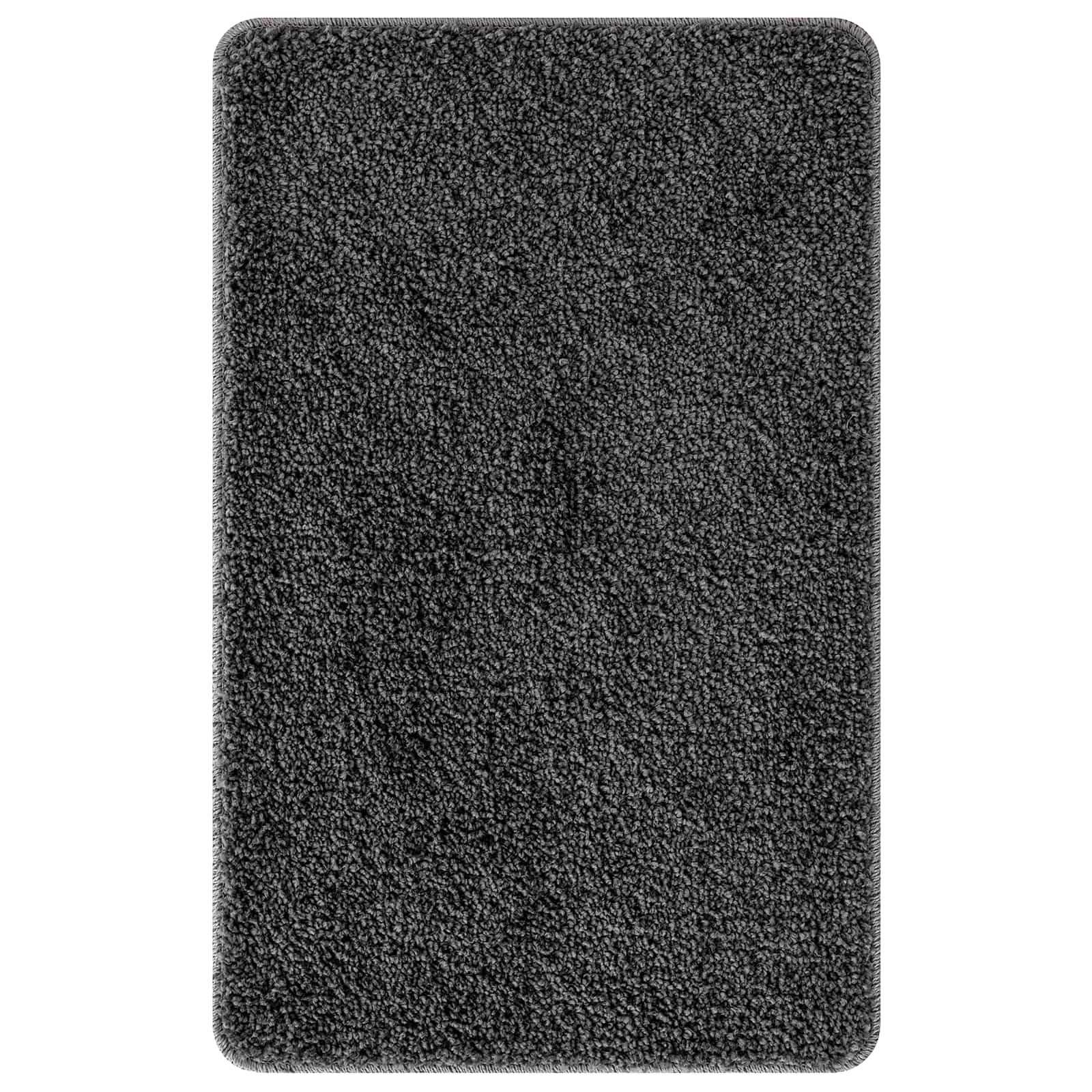 vidaXL Anti-Rutsch Badematten-Set 3 pcs Dunkelgrau PP