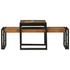 vidaXL Couchtisch 2 pcs Braun 48 x 40 x 40 cm Massivholz Akazie