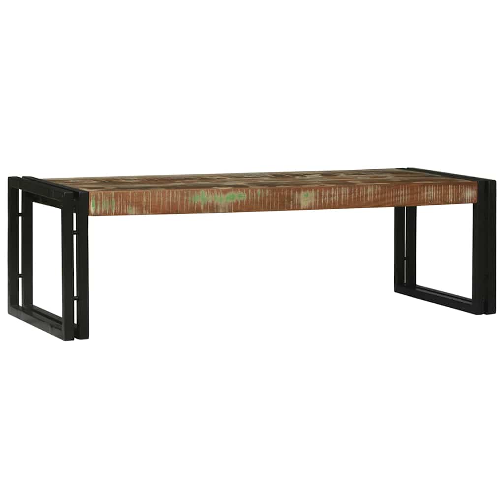 vidaXL Couchtisch 2 pcs Mehrfarbig Massives upgecyceltes Holz