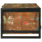 vidaXL Couchtisch mit Schubladen Mehrfarbig Massives upgecyceltes Holz