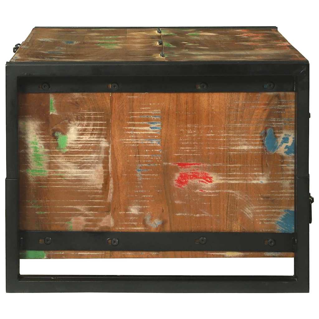 vidaXL Couchtisch mit Schubladen Mehrfarbig Massives upgecyceltes Holz