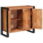 vidaXL Sideboard mit Türen Braun Massivholz Akazie und Metall