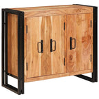 vidaXL Sideboard mit Türen Braun Massivholz Akazie und Metall