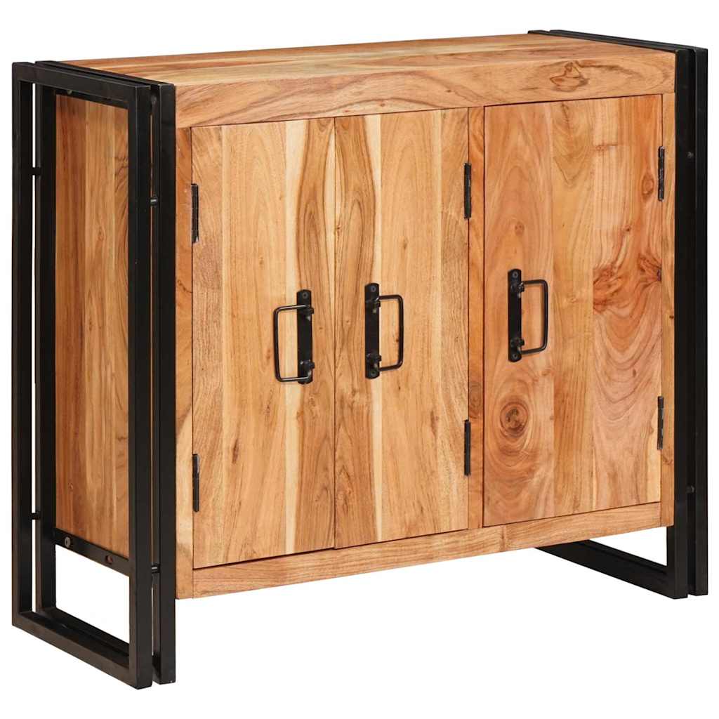 vidaXL Sideboard mit Türen Braun Massivholz Akazie und Metall