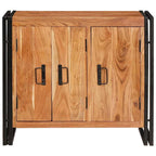 vidaXL Sideboard mit Türen Braun Massivholz Akazie und Metall