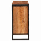 vidaXL Sideboard mit Türen Braun Massivholz Akazie und Metall