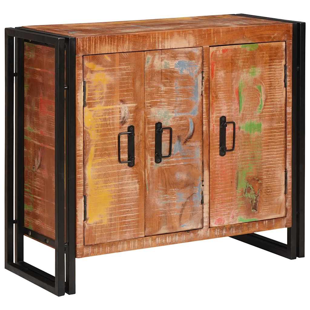 vidaXL Sideboard mit Türen Braun Massives recyceltes Holz und Metall