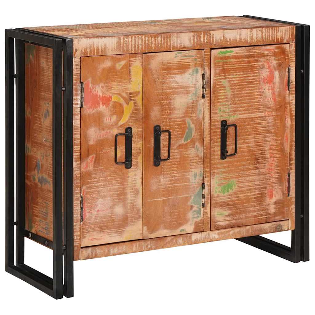 vidaXL Sideboard mit Türen Braun Massives recyceltes Holz und Metall