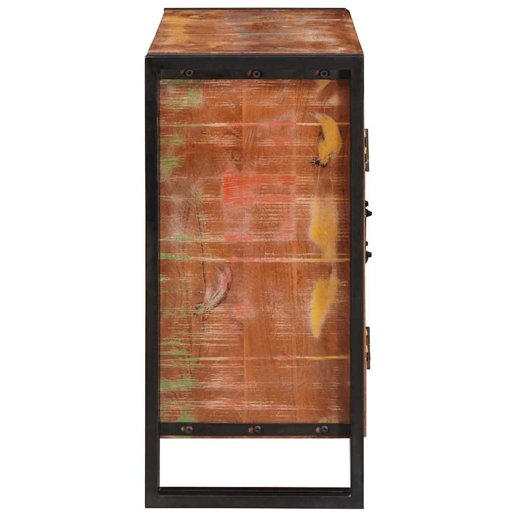 vidaXL Sideboard mit Türen Braun Massives recyceltes Holz und Metall