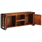 vidaXL TV-Schränk mit Tür Mehrfarbig 120 x 33 x 50 cm Massives Altholz