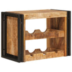 vidaXL Weinregal Braun 60 x 45 x 33 cm Massives grobes Mangoholz