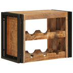 vidaXL Weinregal Braun 60 x 45 x 33 cm Massives grobes Mangoholz