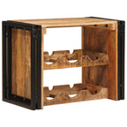 vidaXL Weinregal Braun 60 x 45 x 33 cm Massives grobes Mangoholz