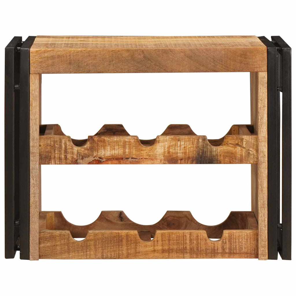 vidaXL Weinregal Braun 60 x 45 x 33 cm Massives grobes Mangoholz