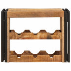 vidaXL Weinregal Braun 60 x 45 x 33 cm Massives grobes Mangoholz