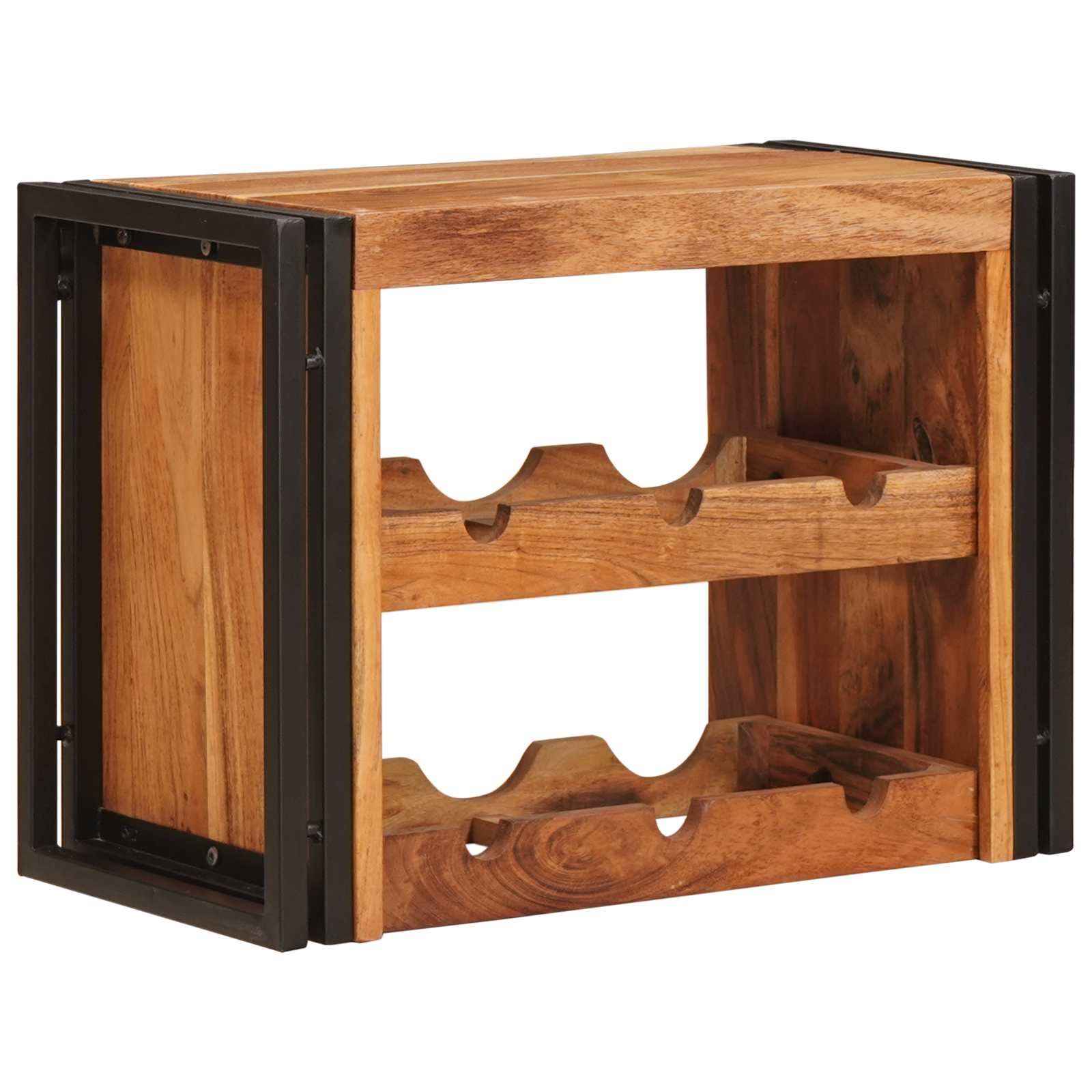 vidaXL Weinregal Braun 60 x 45 x 33 cm Massivholz Akazie