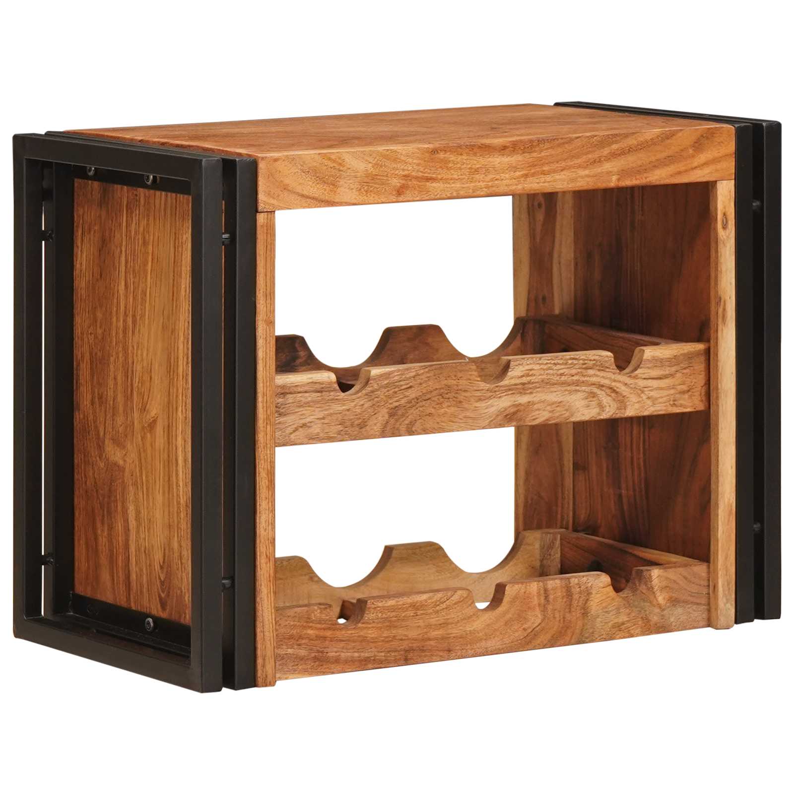 vidaXL Weinregal Braun 60 x 45 x 33 cm Massivholz Akazie