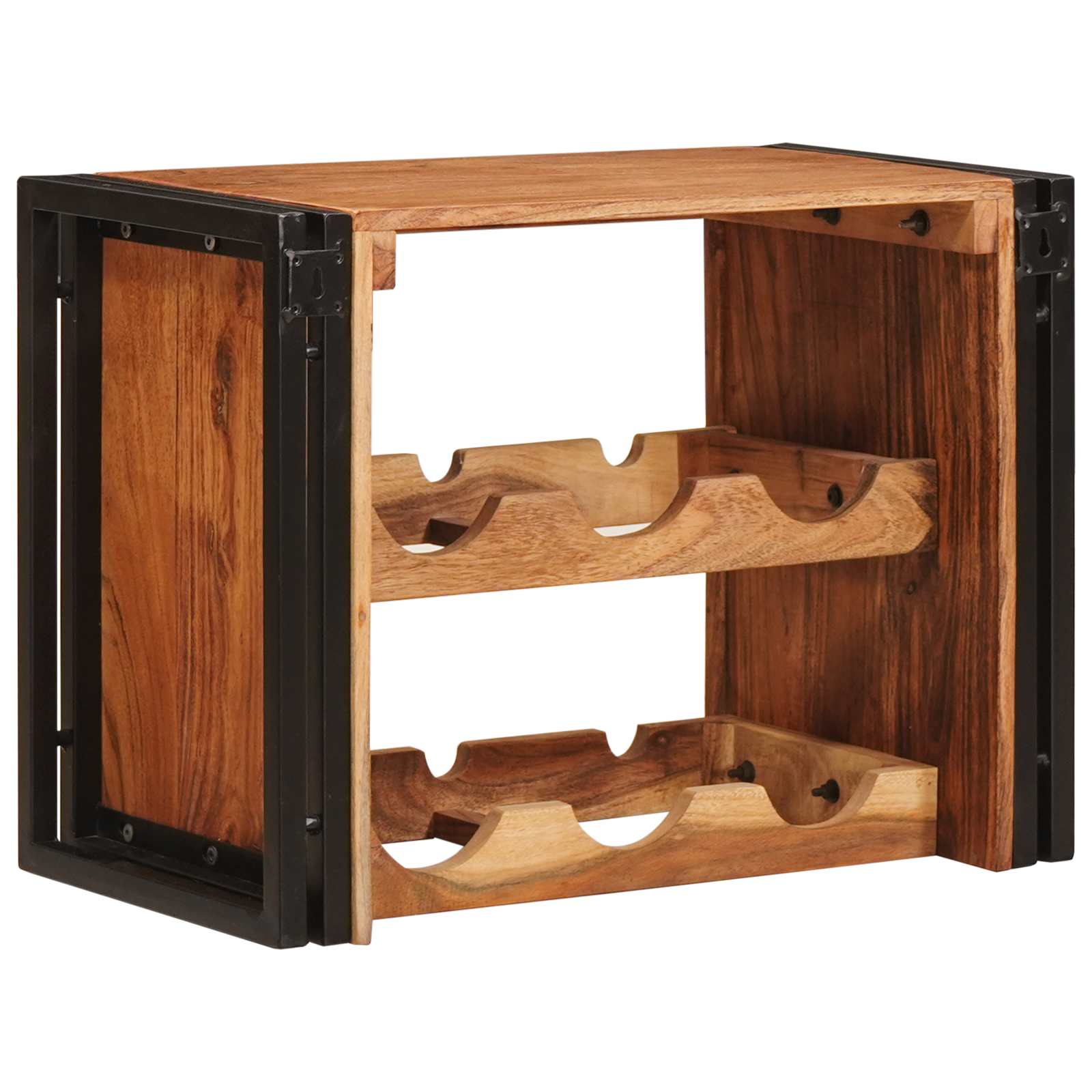 vidaXL Weinregal Braun 60 x 45 x 33 cm Massivholz Akazie