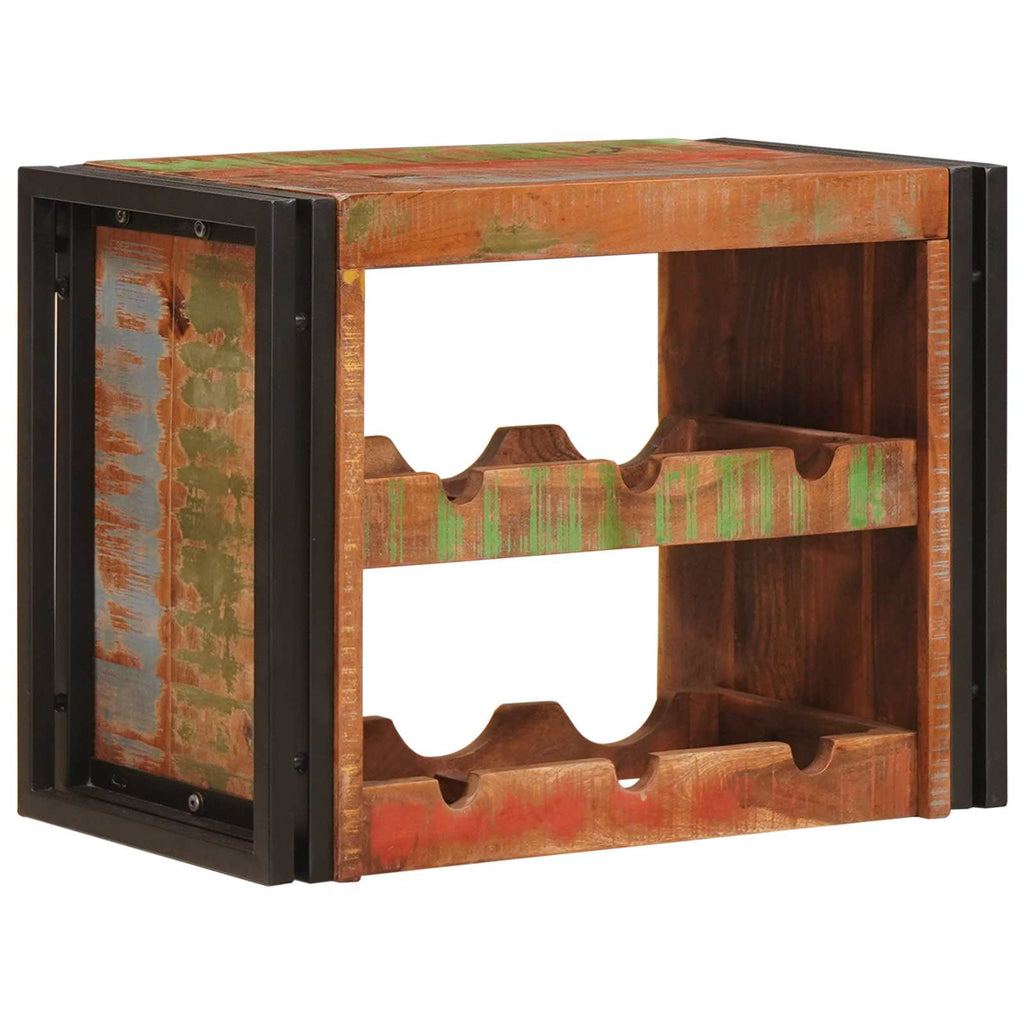 vidaXL Weinregal Braun 60 x 45 x 33 cm Massives Altholz