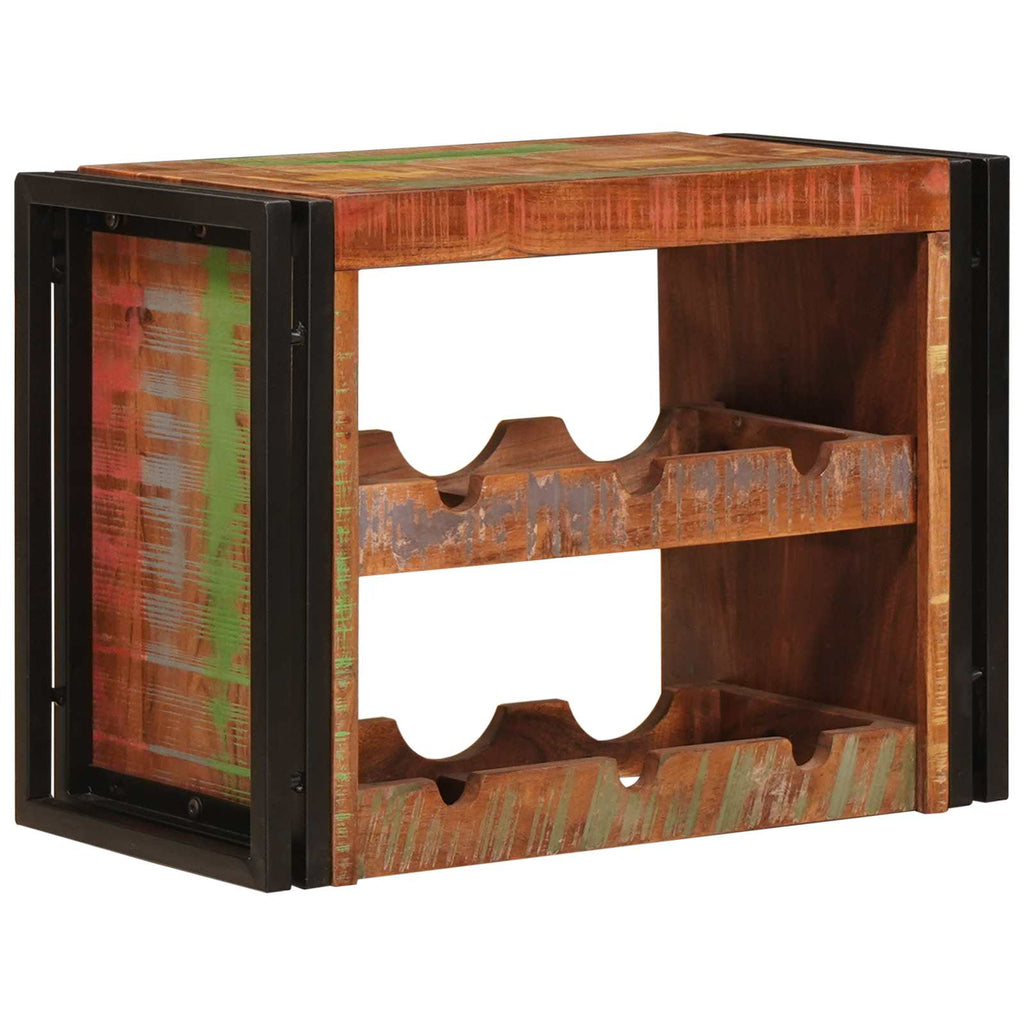 vidaXL Weinregal Braun 60 x 45 x 33 cm Massives Altholz