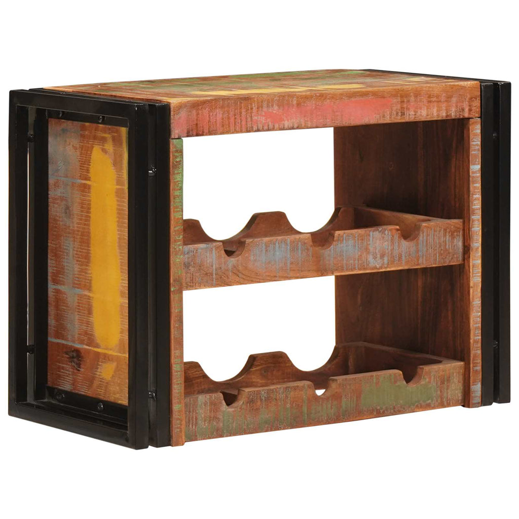 vidaXL Weinregal Braun 60 x 45 x 33 cm Massives Altholz