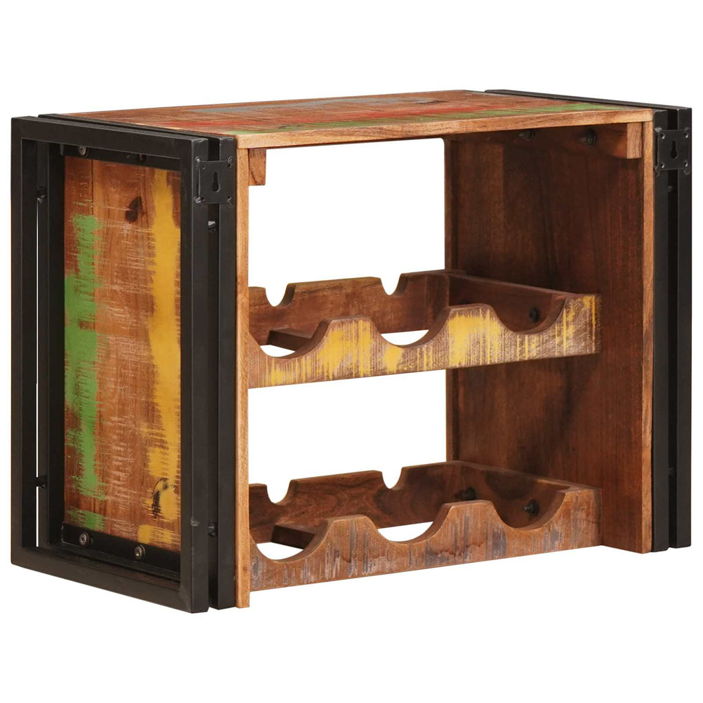 vidaXL Weinregal Braun 60 x 45 x 33 cm Massives Altholz