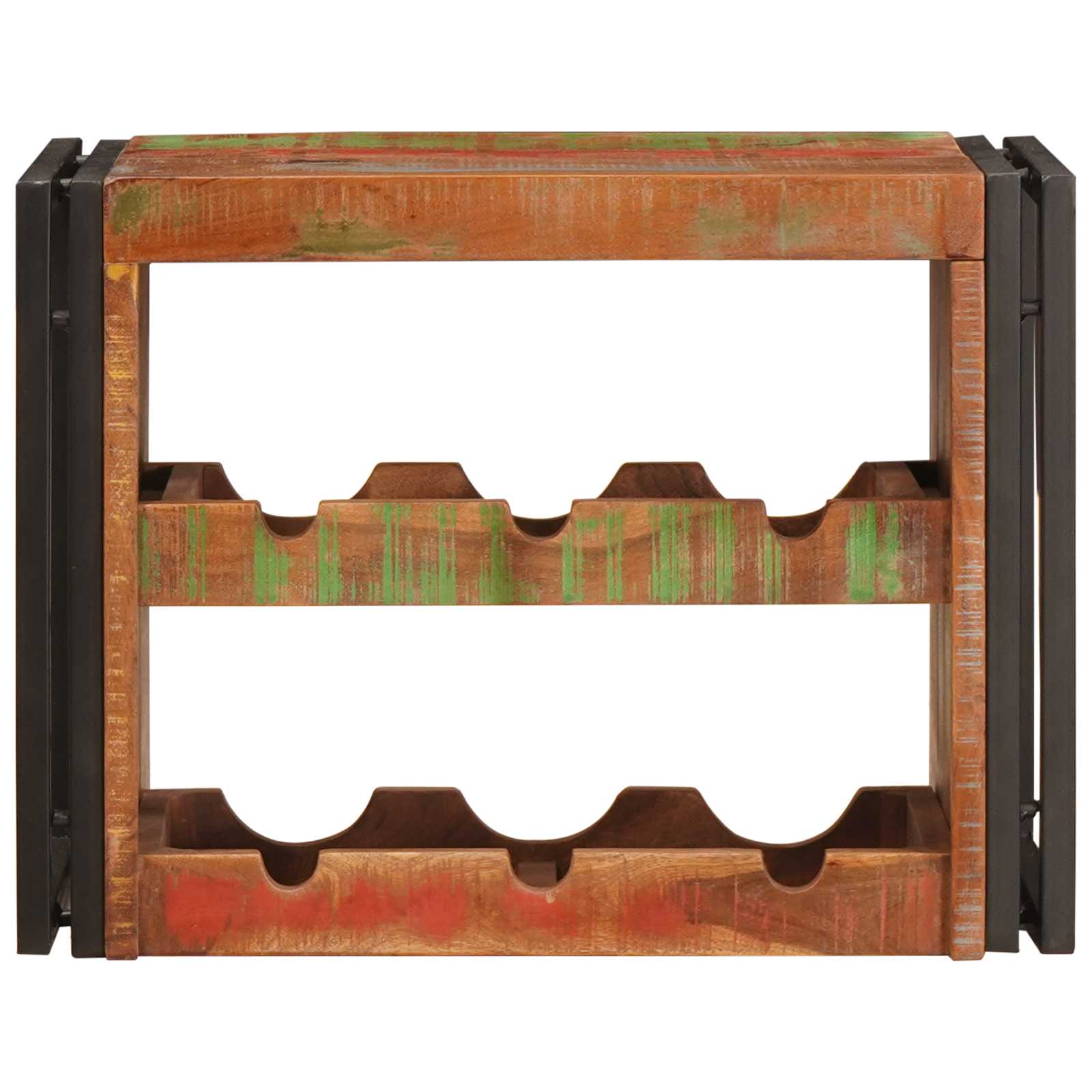vidaXL Weinregal Braun 60 x 45 x 33 cm Massives Altholz