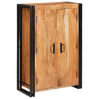 vidaXL Highboard mit Türen Braun Massivholz Akazie und Metall