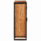 vidaXL Highboard mit Türen Braun Massivholz Akazie und Metall