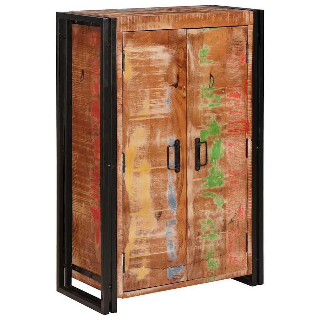 vidaXL Highboard mit Türen Braun Massives recyceltes Holz und Metall