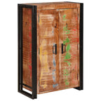 vidaXL Highboard mit Türen Braun Massives recyceltes Holz und Metall
