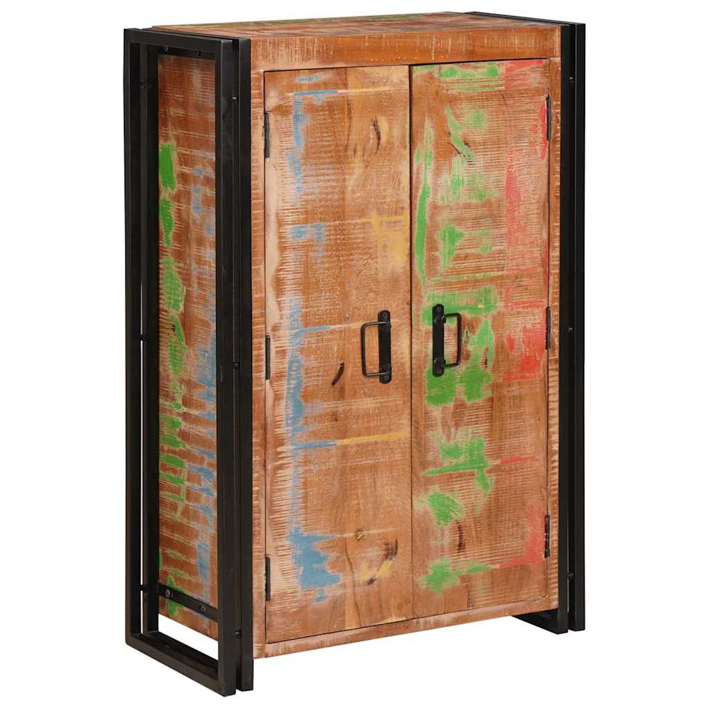 vidaXL Highboard mit Türen Braun Massives recyceltes Holz und Metall