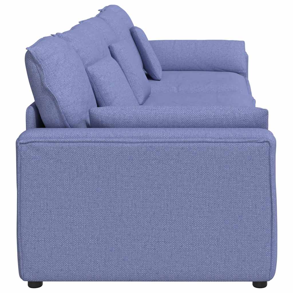 vidaXL Modulares Sofa mit Kissen Jeansblau