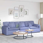 vidaXL Modulares Sofa mit Kissen Jeansblau