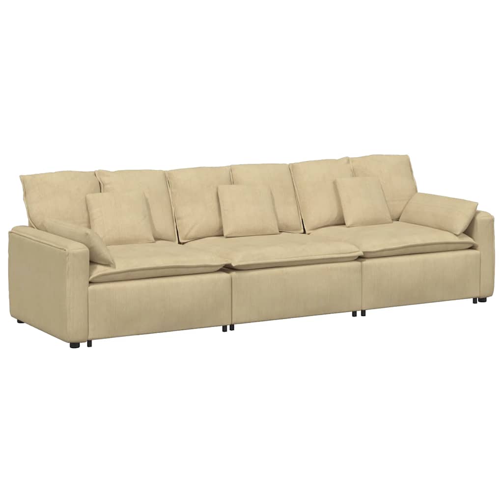 vidaXL Modulares Sofa mit Kissen Graugrün