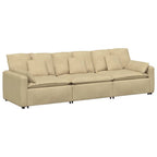 vidaXL Modulares Sofa mit Kissen Graugrün